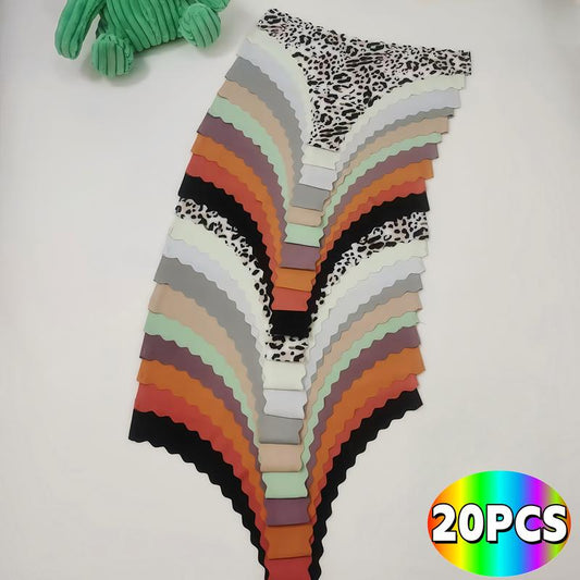 BBB A set of 20 pieces of women's seamless underwear, comfortable, elastic and form-fitting bikini briefs or thong underwear,stylish thongs,fashionable underwear,playful lingerie Womenswear Minimalist thongs underwear period underwear Sportswear