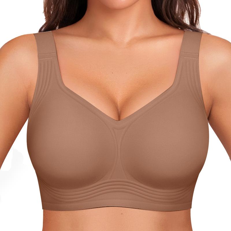 OEAK Women Wirefree Bras for Women Full Coverage No Underwire Everyday Bras Comfortable Wireless Padded Bras