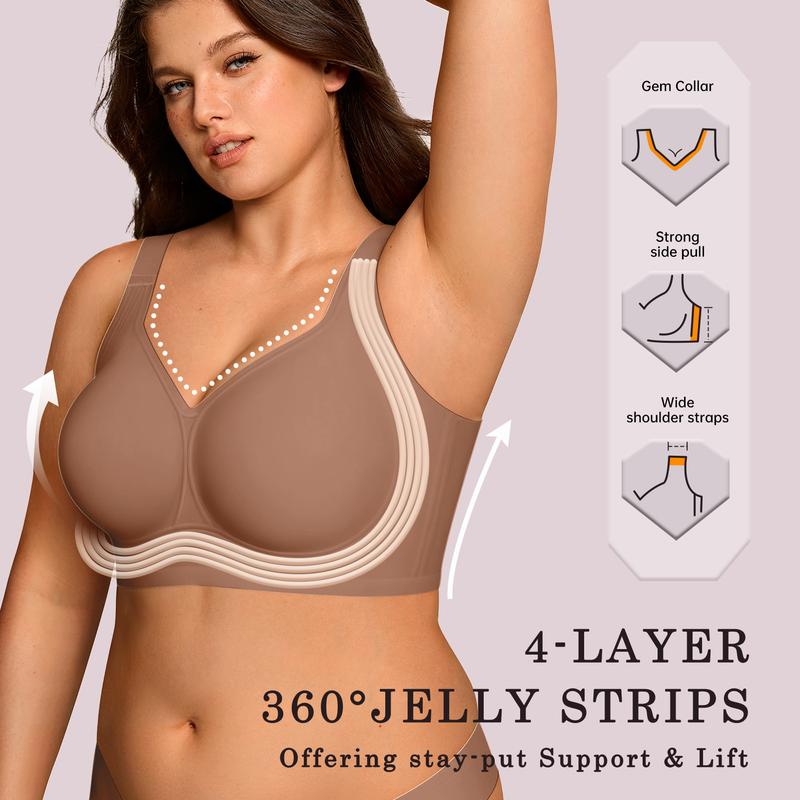 OEAK Women Wirefree Bras for Women Full Coverage No Underwire Everyday Bras Comfortable Wireless Padded Bras