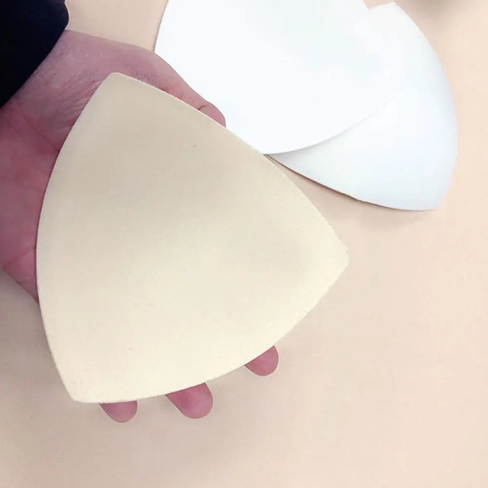 1pair Bra Pad Triangle Cups Chest Insert Foam Pads Bikini Swimsuit Padding Removeable Enhancer Bra Pad Women Clothes Accessories