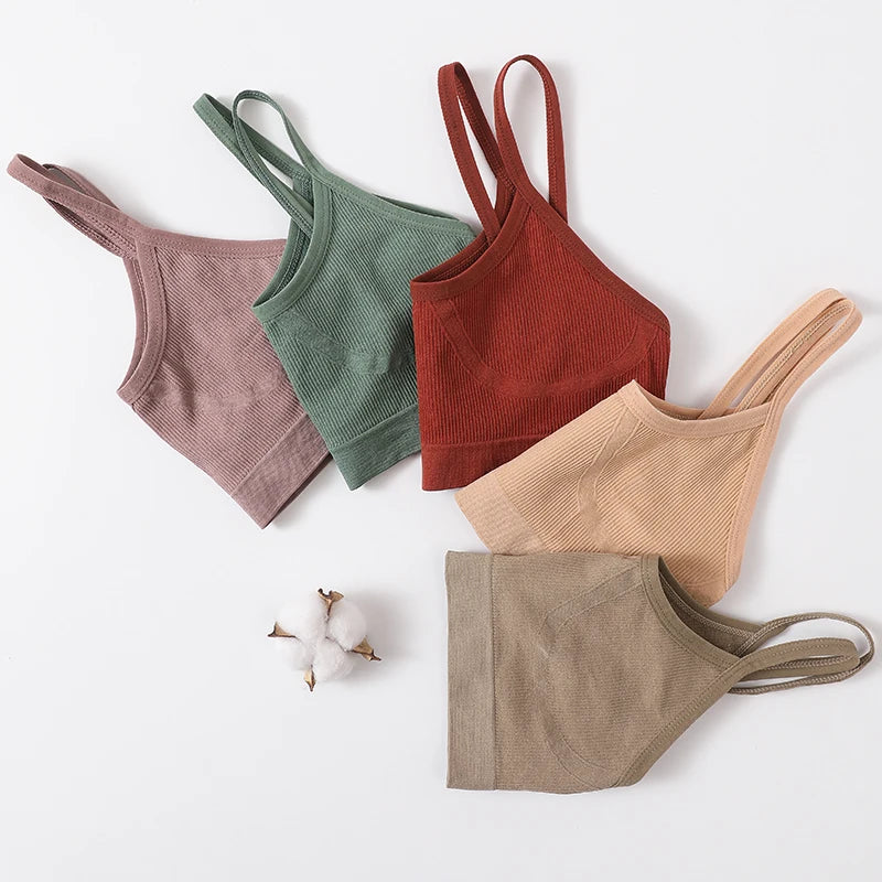 Seamless Push Up Bras For Women Soft Sport Underwear Tube Bra Sexy Lingerie Brassiere Women's Underwear Low Back Bra Crop Tops