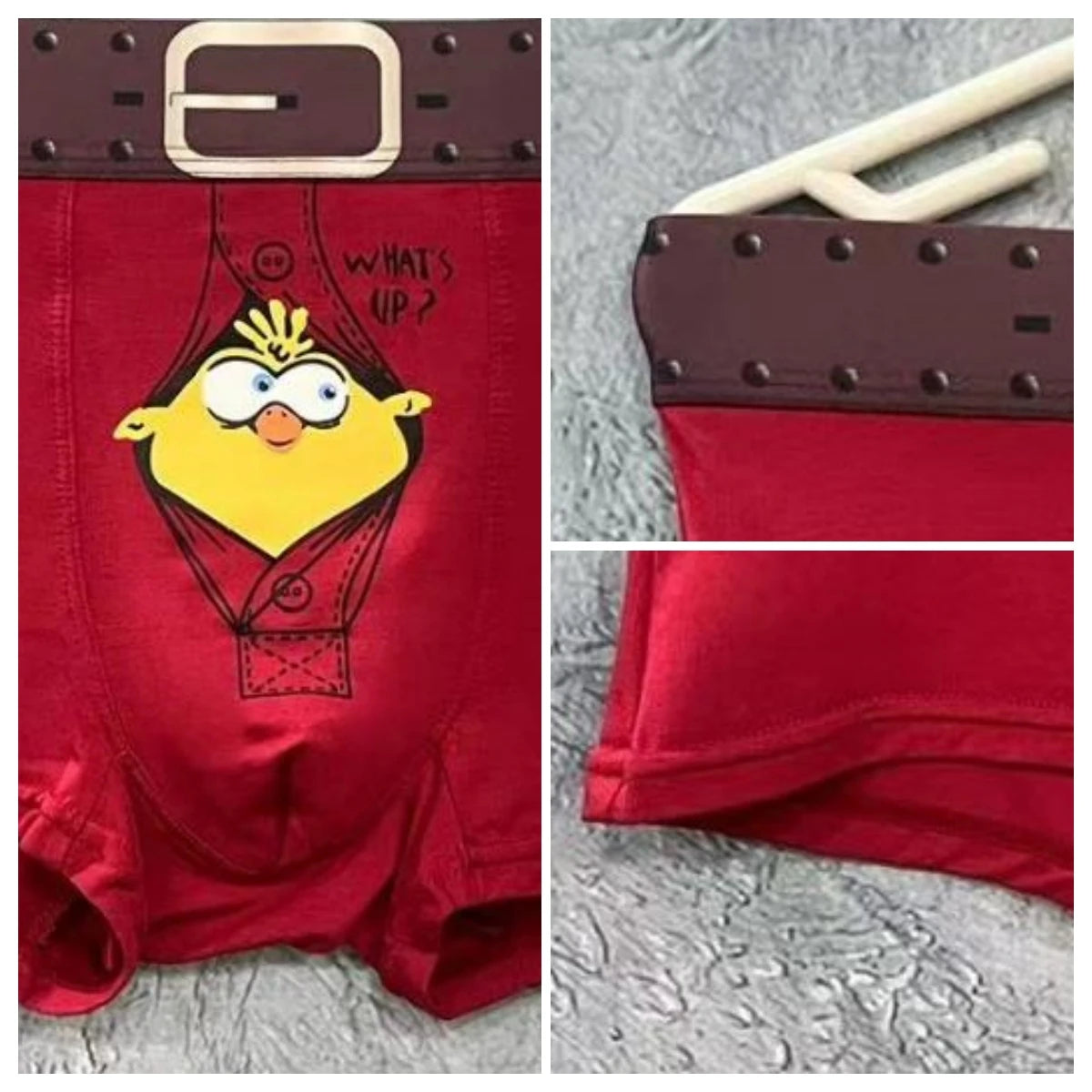 Fashion Mens Underwear Novelty Cartoon Modal Men Underpants Funny Bird Men's Boxer Briefs Breathable Soft Print Boxers Man
