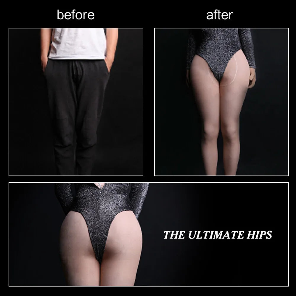 Women Crossdressing Silicone Hip Pad Buttocks Enhancer Soft Fake Butt Pad Thicken Invisible Inserts Butt Pad Shapewear Panties