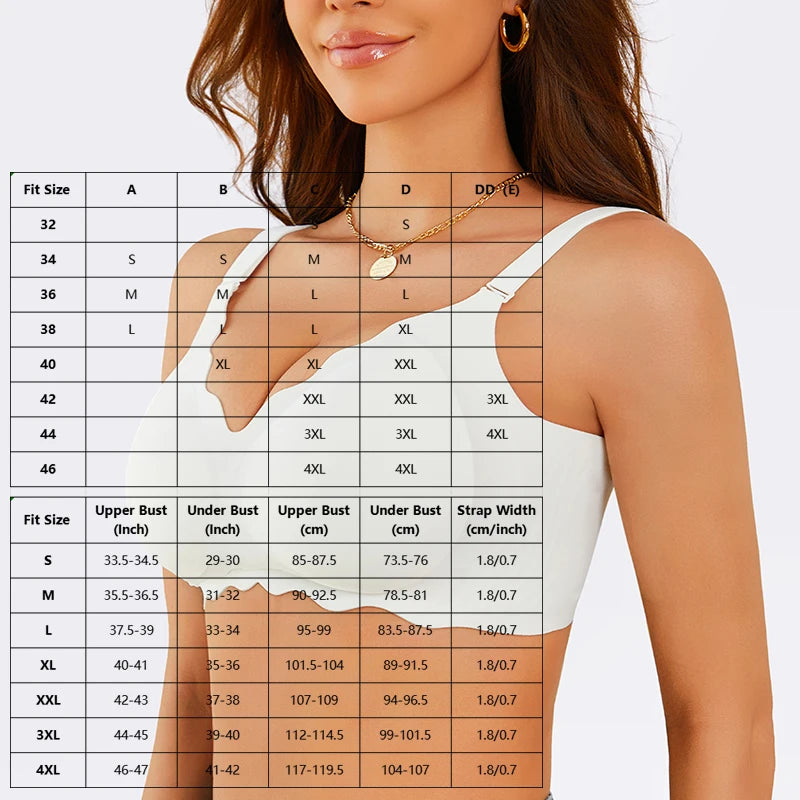 1Pc Sexy Women's Push Up Soft Bra Removable Padded Non Wired Bra Comfort Seamless Full Coverage Everyday Bra Underwear For Women
