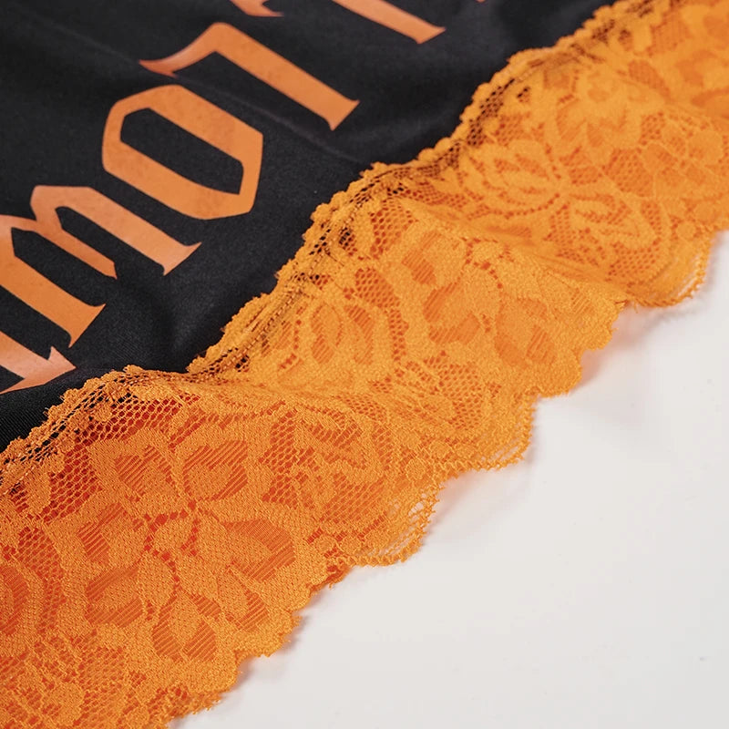 High-Rise Halloween Lace Panties Bragas De Cintura Alta Brief Ropa Interior Femenina Bragas De Mujer Knickers Women Underwear