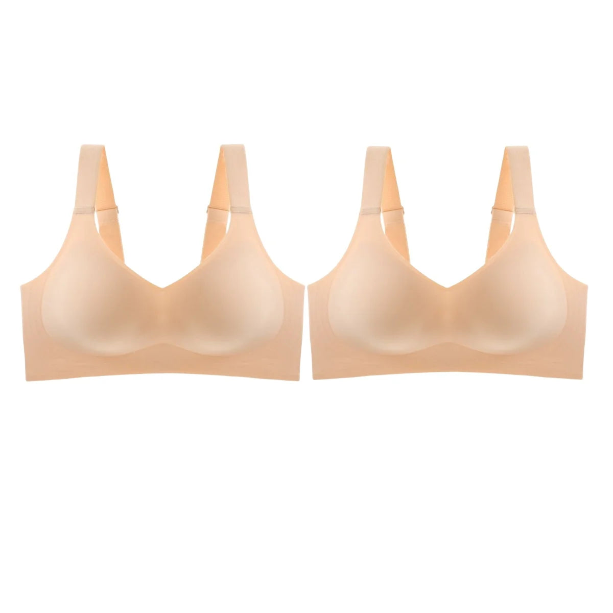 2Pcs/Set Bras For Women Sports Tops Seamless Underwear Padded Sexy Lingerie Wide shoulder Straps Bra Female Intimates