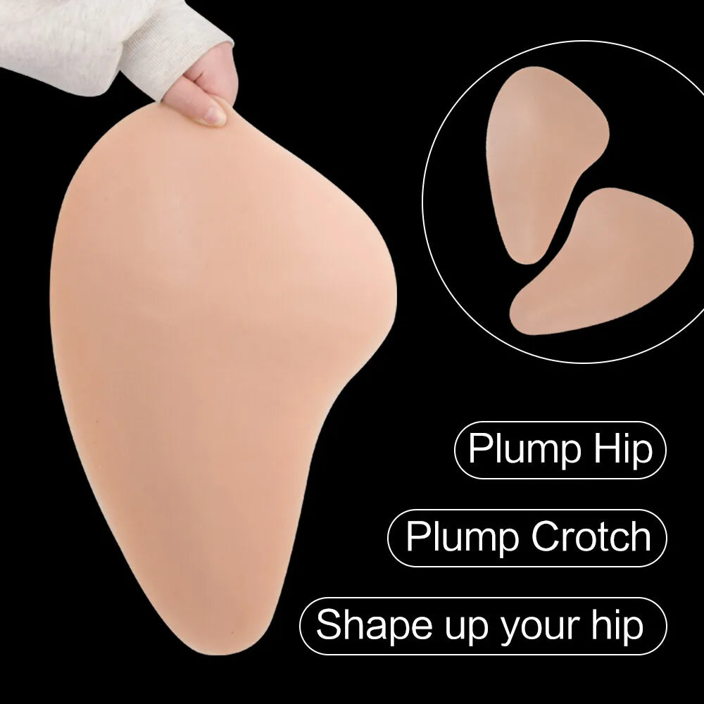 Women Crossdressing Silicone Hip Pad Buttocks Enhancer Soft Fake Butt Pad Thicken Invisible Inserts Butt Pad Shapewear Panties