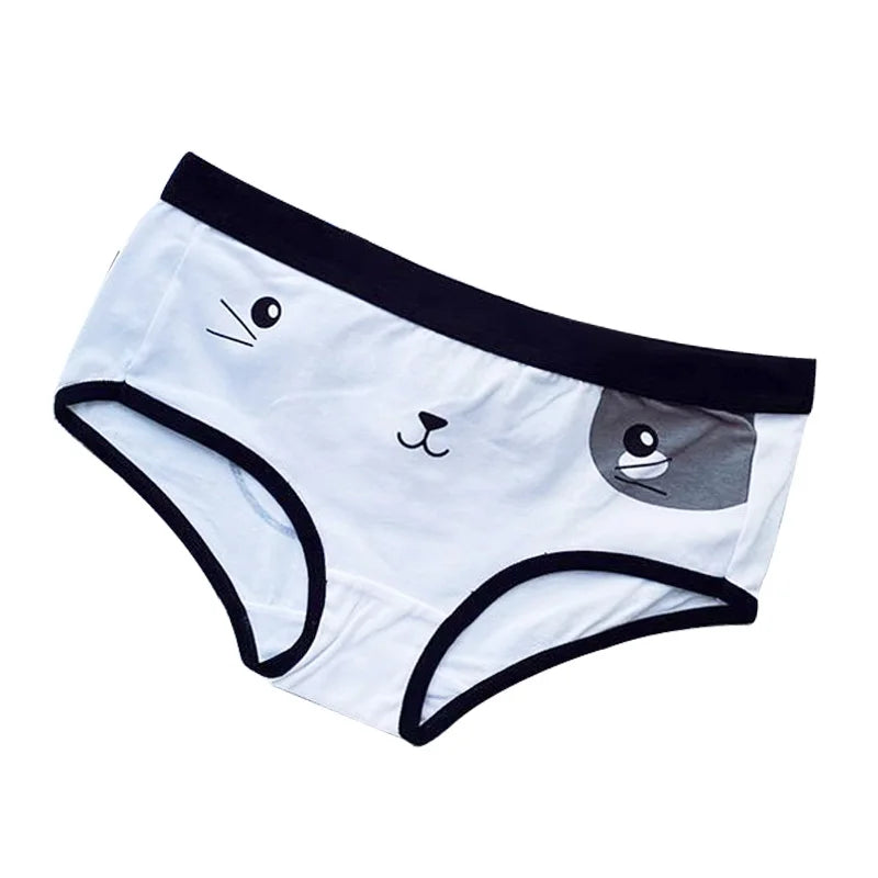 Funny Pink Cute Cartoon Briefs Girls Panties Premium Cotton Underpant Funny Sexy Print Cotton Underwear for Women Women