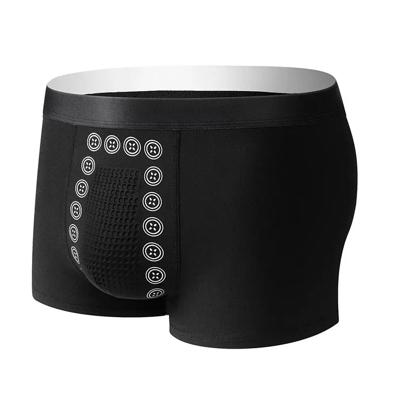 Men's Boxer Shorts 3A Graphene Antibacterial Ice Silk U-shaped Raised Bag Underwear Massage Particle Breathable Underwear