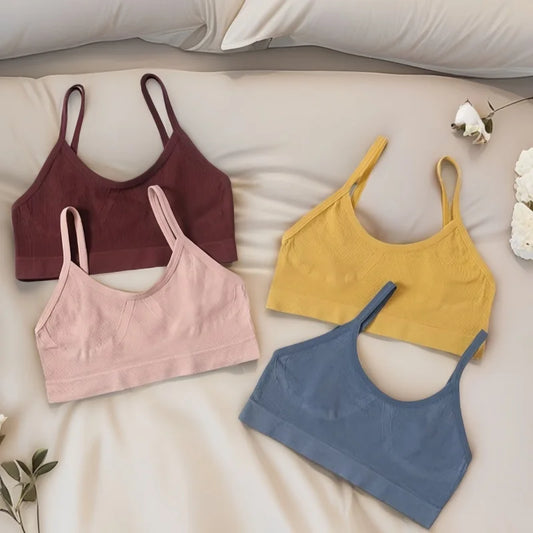 Seamless Push Up Bras For Women Soft Sport Underwear Tube Bra Sexy Lingerie Brassiere Women's Underwear Low Back Bra Crop Tops