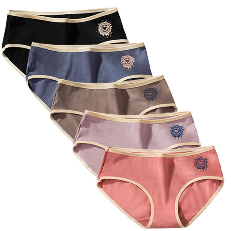 5 Pcs/set Teens Girls Underwear Cotton Adolescent Girls Briefs Soft Teenage Girl Panties Age 8-16 Years Kids Triangle Underpants