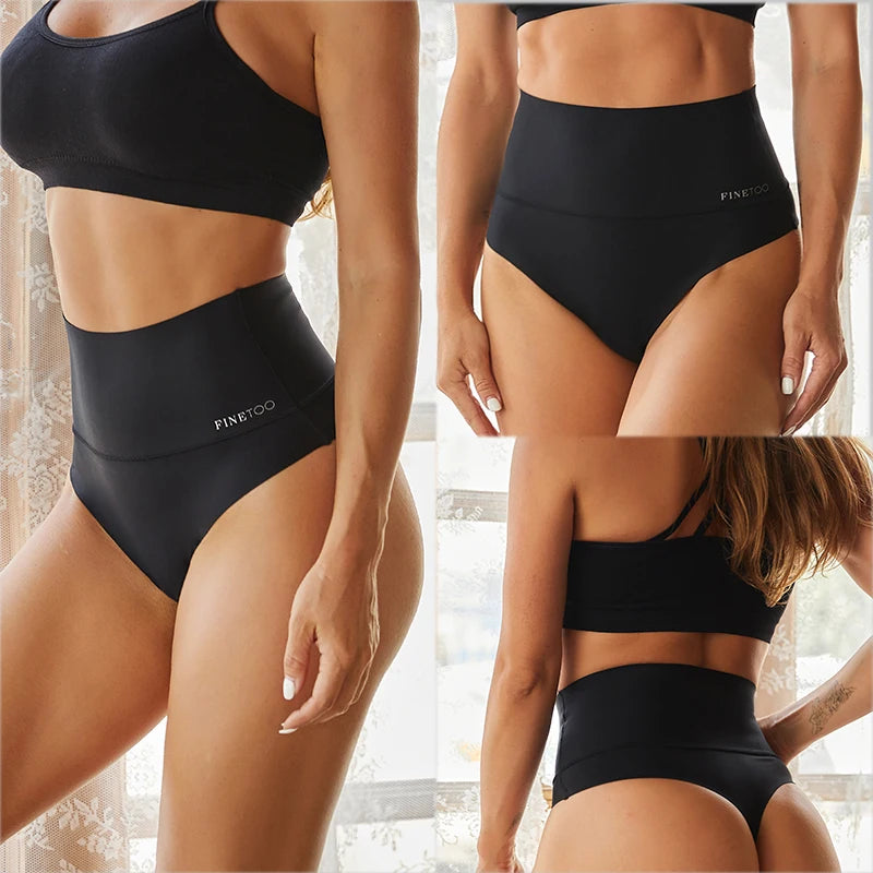 5Pcs Bodyshaper High Waist Seamless Thong Panties Underwear Anti-bacteria G-String Female Intimates Lingerie Shapewear Panties
