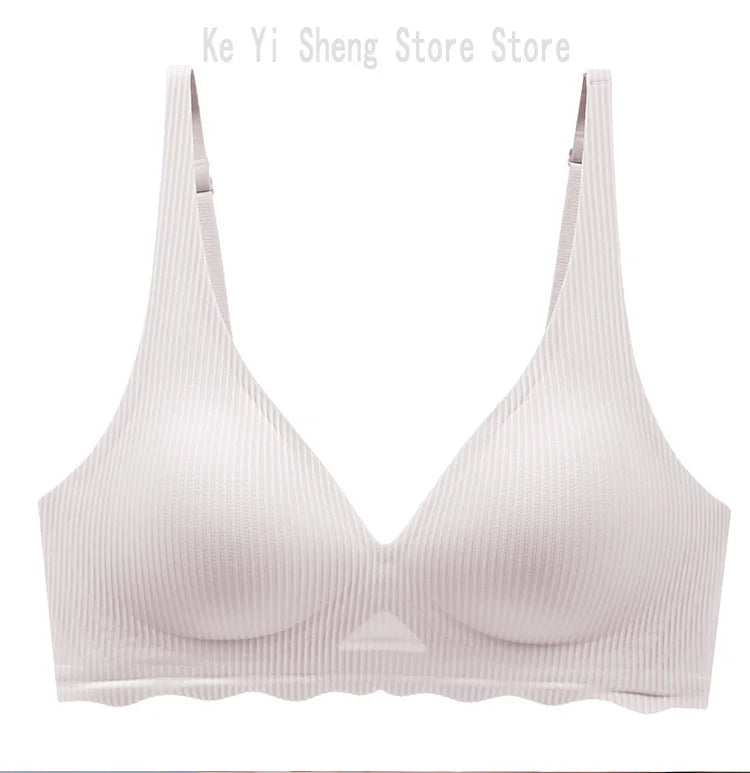 Women's seamless underwear, women's bras without steel rings, small breasts, sexy deep V, beautiful back bras