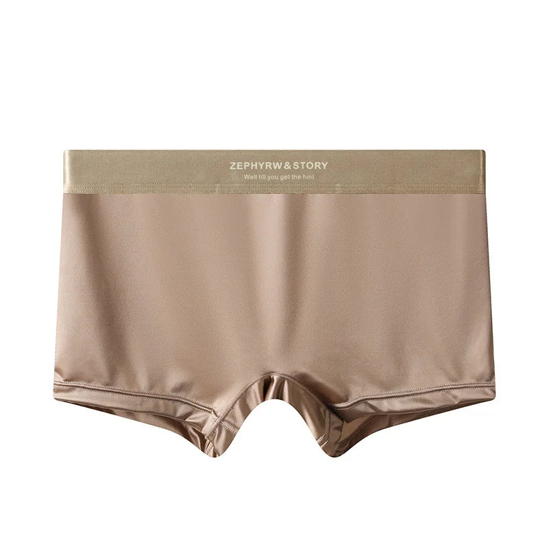 Satin Ice Silk Women's Underwear, Casual, Sporty, Comfortable, Breathable, Quadrangle Pants, Safety Pants, Women's Panties.