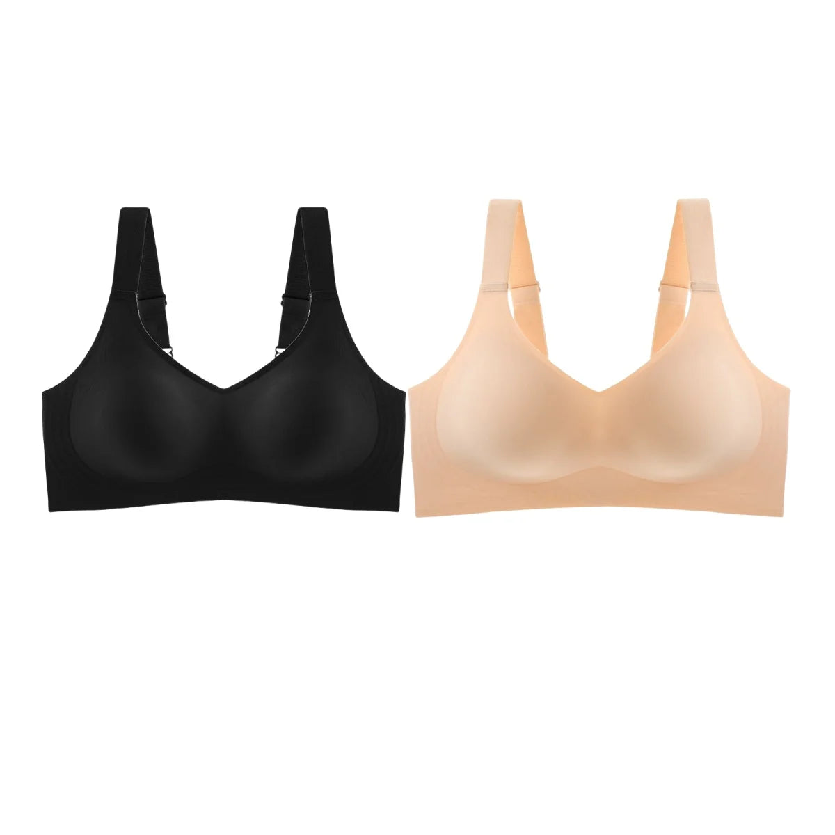 2Pcs/Set Bras For Women Sports Tops Seamless Underwear Padded Sexy Lingerie Wide shoulder Straps Bra Female Intimates