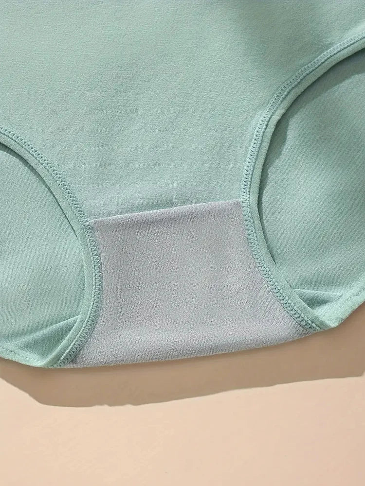 4Pcs High Waist Cotton Women Panties Breathable Underwear Fashion Print Pantys Girls Briefs Body Slim Plus Size Female Lingerie