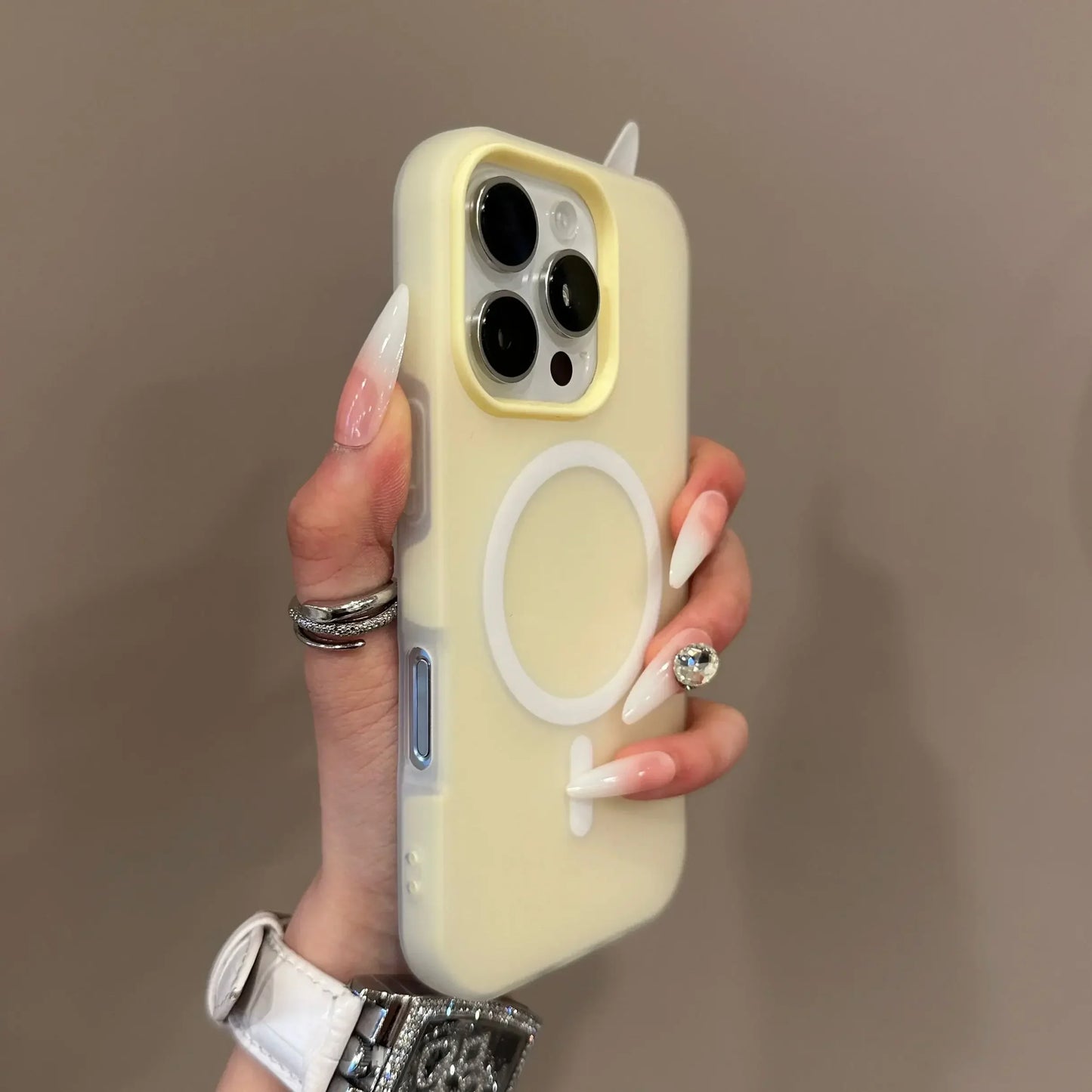 Candy Color 2 IN 1 For Magsafe Phone Case For iPhone 17 16 15 14 13 12 11 Pro Max Magnet Wireless Charger Matte Soft Cover Fund