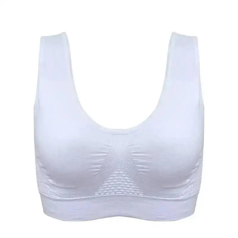 1 Pcs Women's Breathable Sports Vest Bra Sweat-absorbent Shockproof Pad Sports Top Track And Field Gym Running Fitness