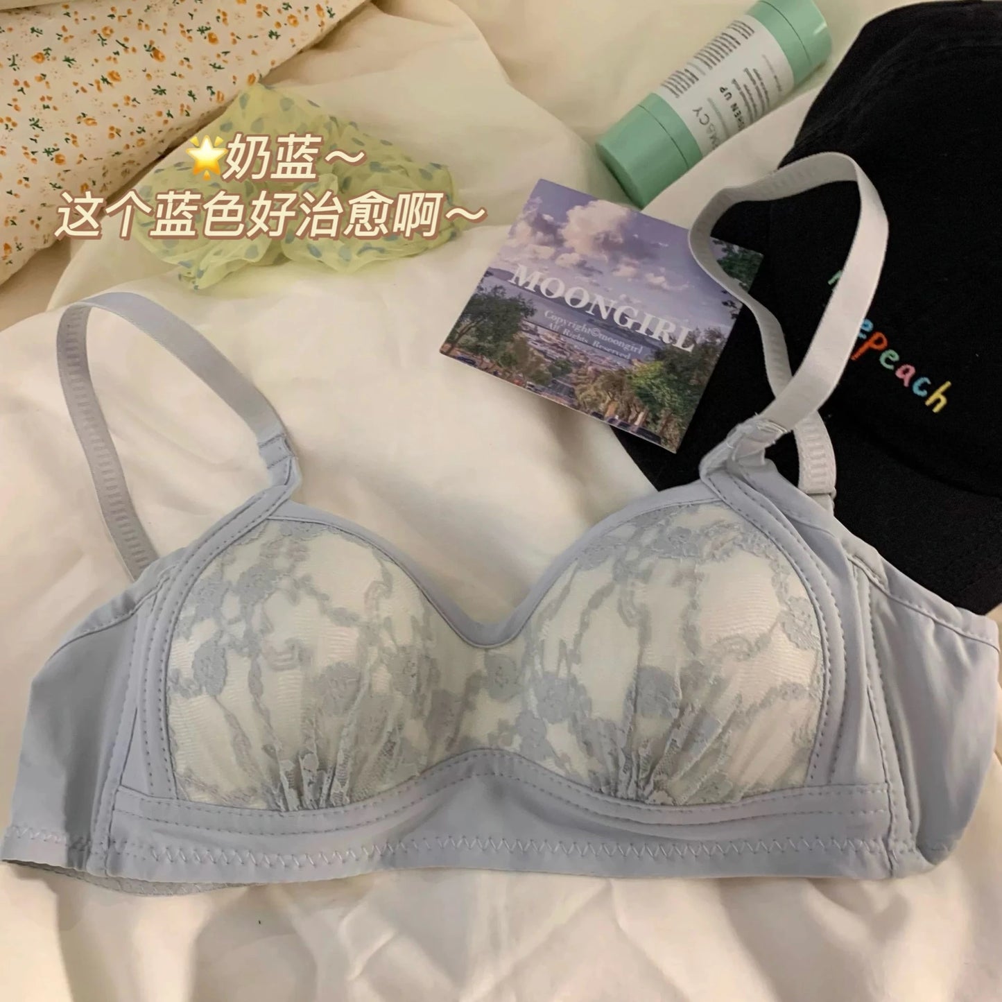 Sweet Japanese Bralette Set for Small Bust Wireless Comfort Bra Lightweight Cups Breathable Teen Lingerie Set AU Sizes MOYISU AB