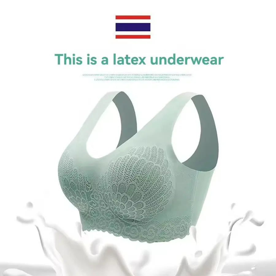 Secret Dig Women No Steel Ring Bar Push Up Lace Bustier Bra Thin Comfortable Breathable Underwear Intimates Removable Padding