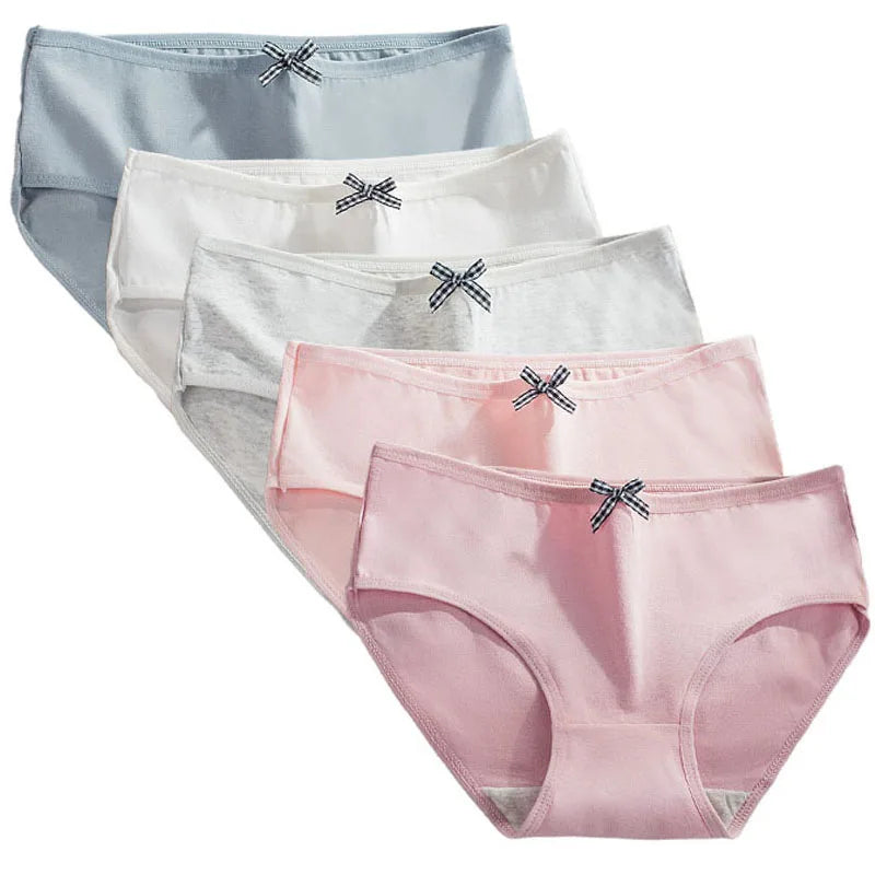 5 Pcs/set Teens Girls Underwear Cotton Adolescent Girls Briefs Soft Teenage Girl Panties Age 8-16 Years Kids Triangle Underpants