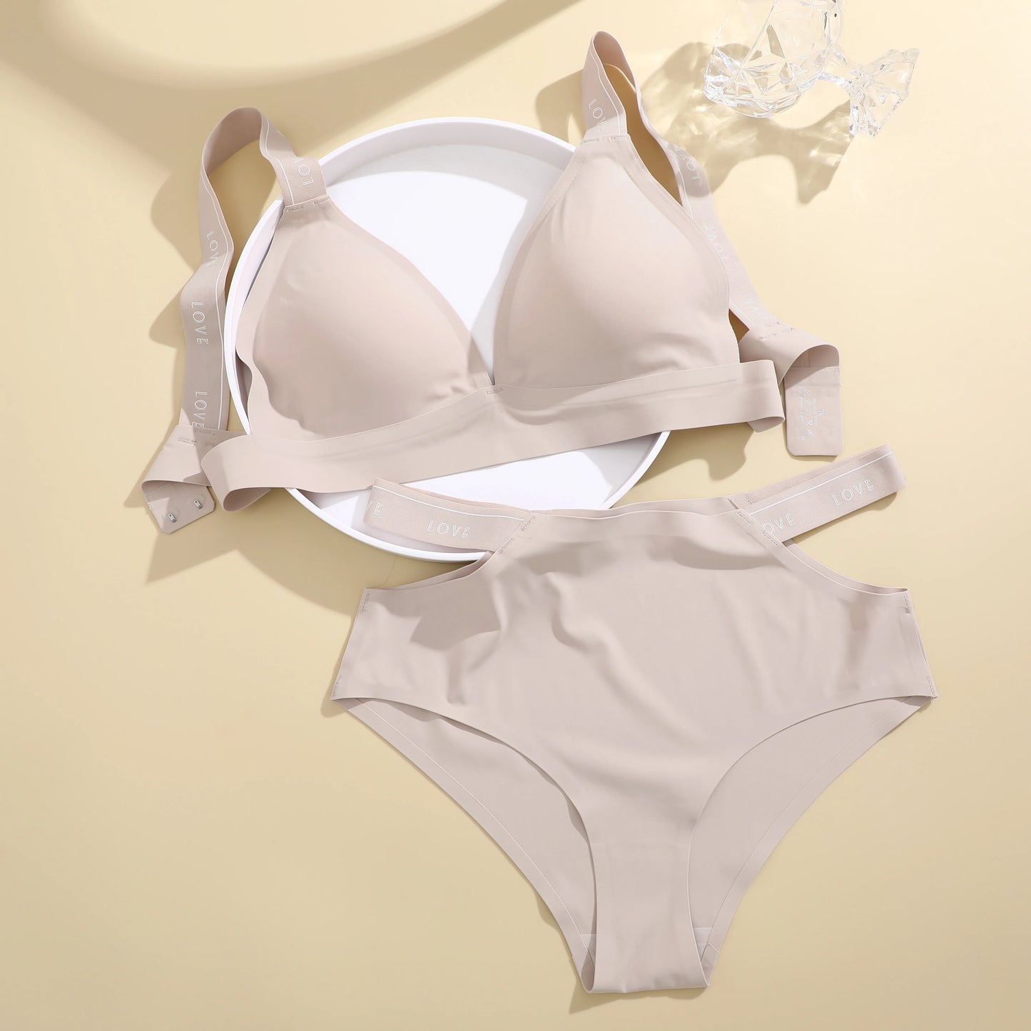 Seamless Sexy Leopard Bras Set for Women Push Up Bras Hollow Out High Elastic Waist Briefs Female Breathable Soft Underwear S-XL