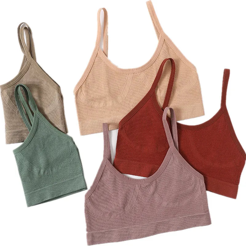 Seamless Push Up Bras For Women Soft Sport Underwear Tube Bra Sexy Lingerie Brassiere Women's Underwear Low Back Bra Crop Tops