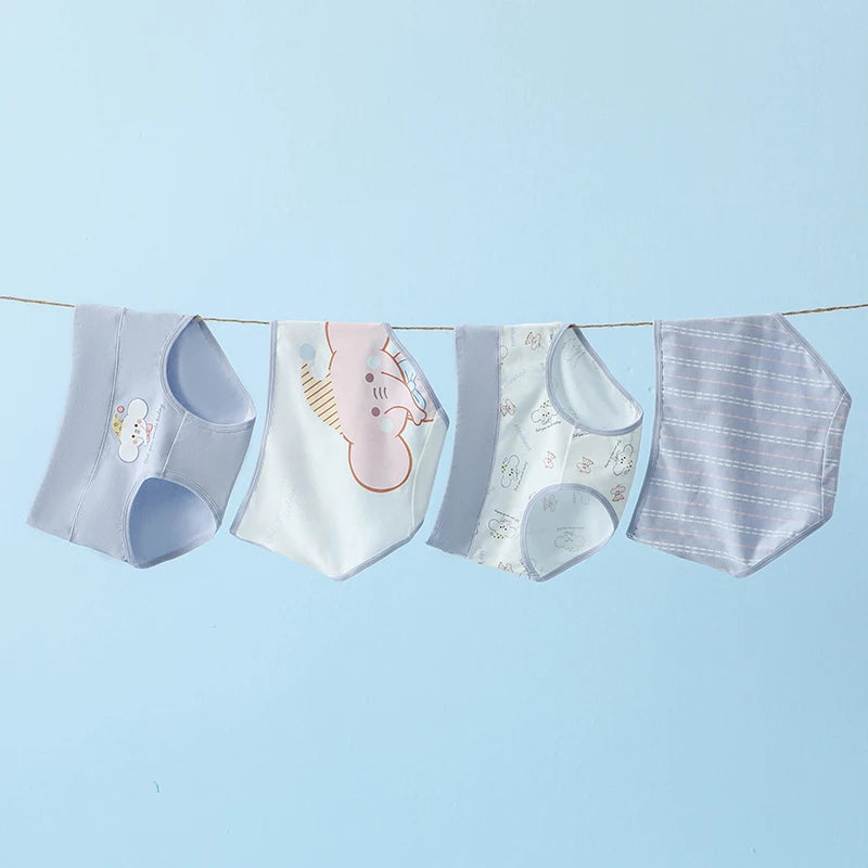 Plus Size 4Pcs High Waist Women‘s Panties Body Shaper Underwear Breathable Cotton Briefs Grils Panty Sexy Slim Female Lingerie