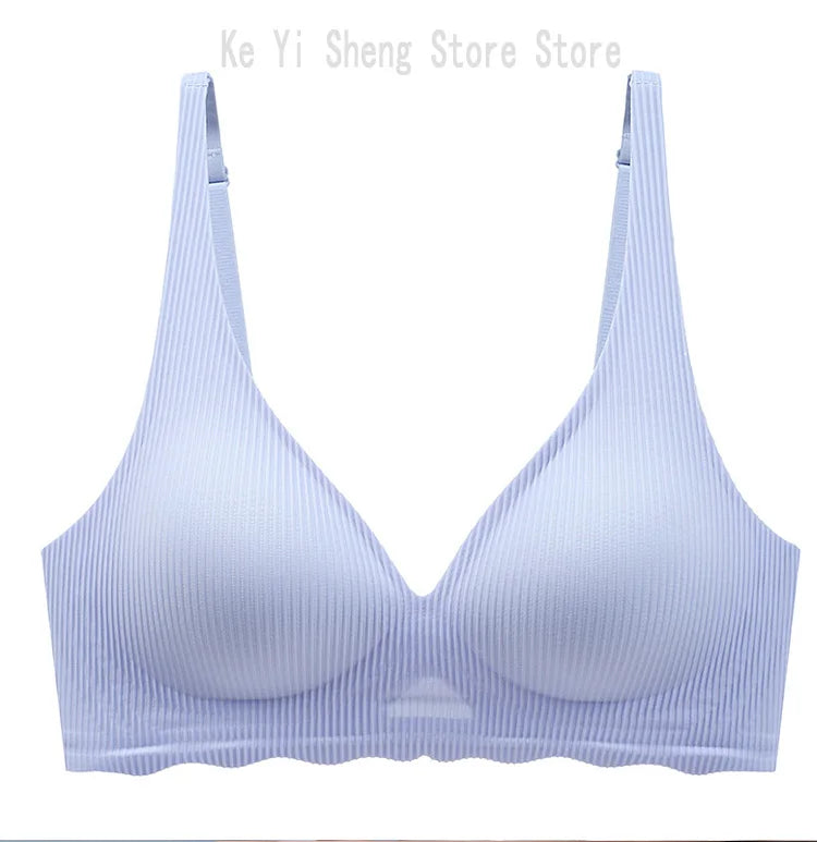 Women's seamless underwear, women's bras without steel rings, small breasts, sexy deep V, beautiful back bras