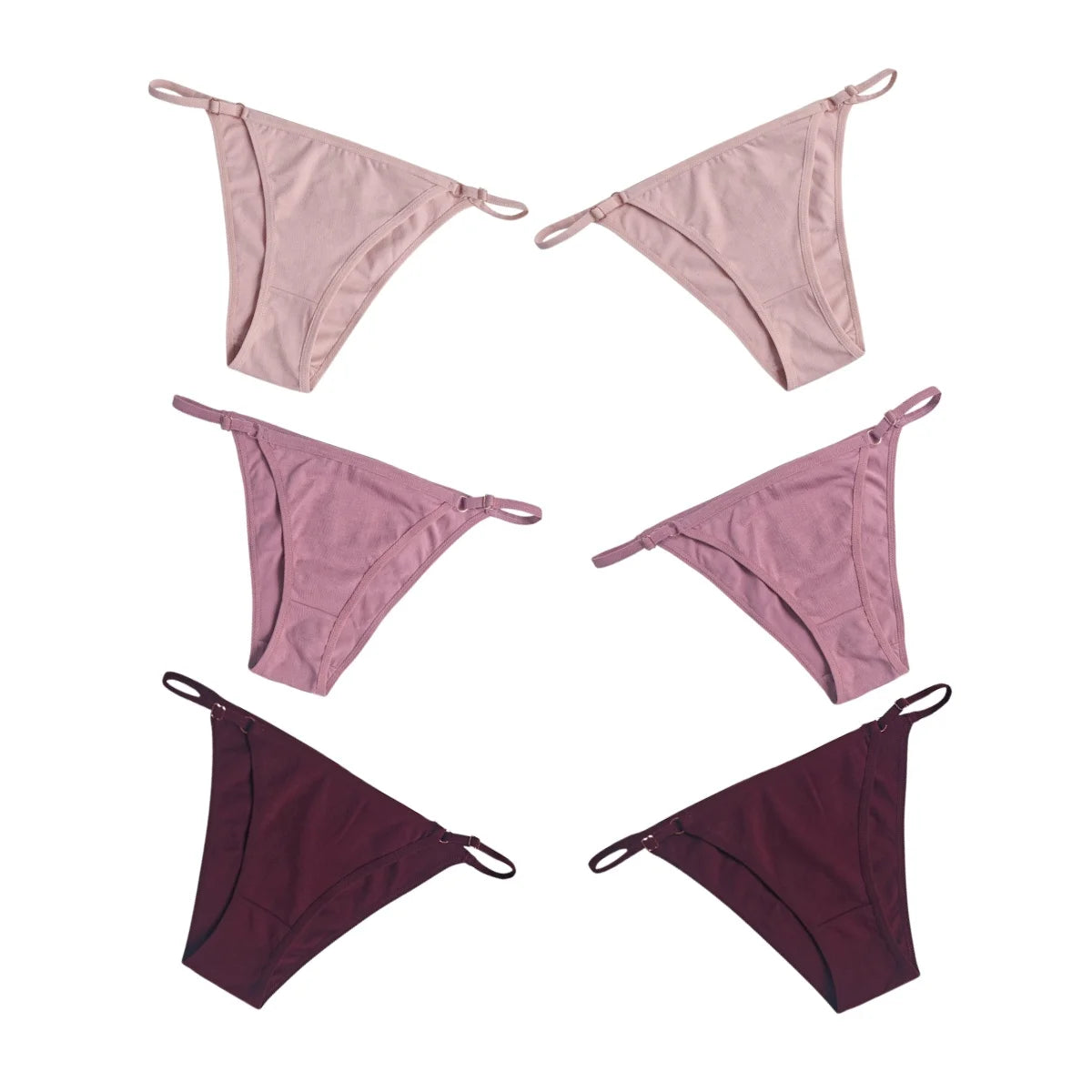 6Pcs/Set Cotton Underpants Women Sexy Briefs Low Waist Bikini Underwear Female Solid Color Panties S-XL Lingerie