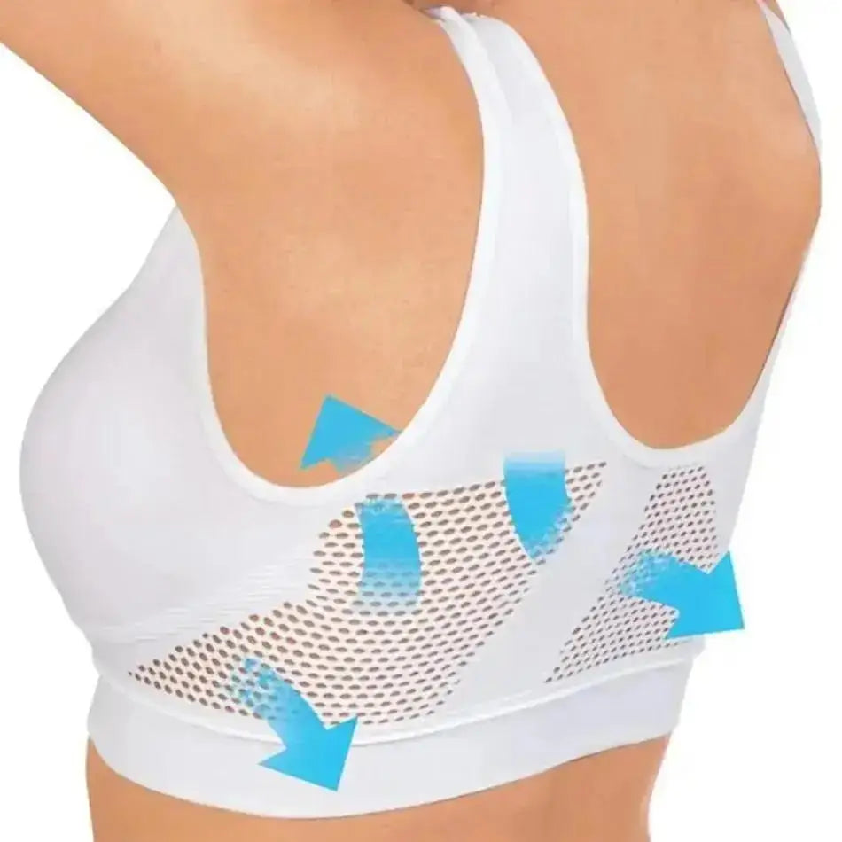1 Pcs Women's Breathable Sports Vest Bra Sweat-absorbent Shockproof Pad Sports Top Track And Field Gym Running Fitness