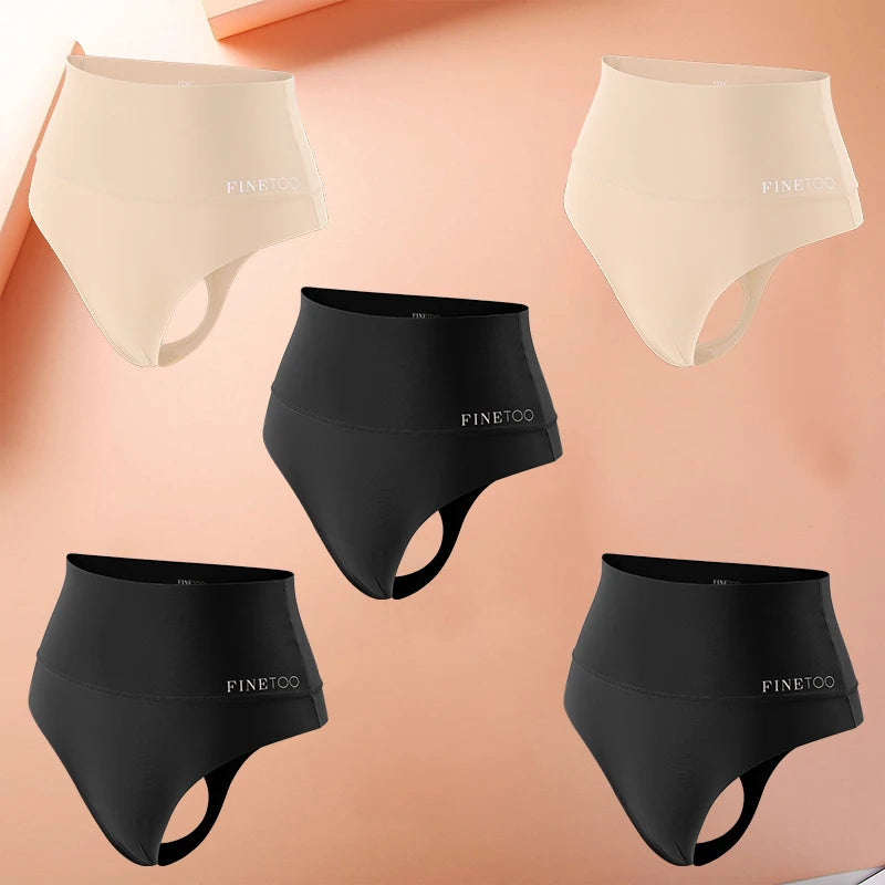 5Pcs Bodyshaper High Waist Seamless Thong Panties Underwear Anti-bacteria G-String Female Intimates Lingerie Shapewear Panties