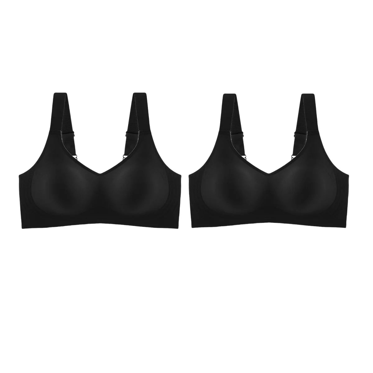 2Pcs/Set Bras For Women Sports Tops Seamless Underwear Padded Sexy Lingerie Wide shoulder Straps Bra Female Intimates