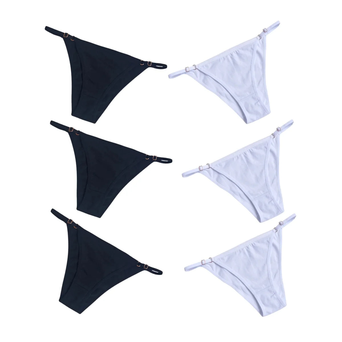 6Pcs/Set Cotton Underpants Women Sexy Briefs Low Waist Bikini Underwear Female Solid Color Panties S-XL Lingerie