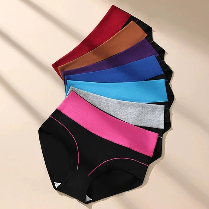 7PCS High Waist Body Shaper Soft Cotton Briefs for Women Slimming Breathable Panty Plus Size XS-3XL Lingerie Female Underwear