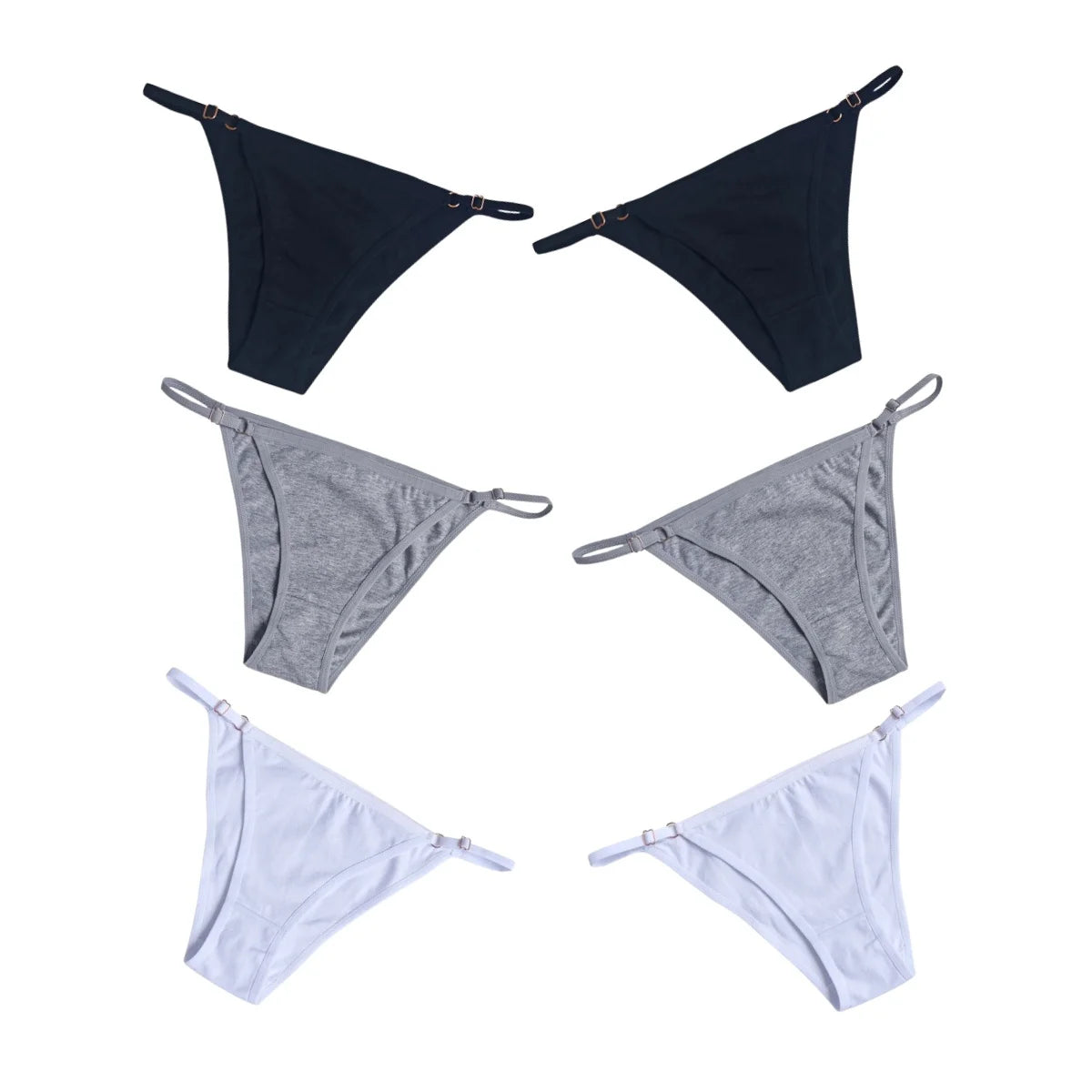 6Pcs/Set Cotton Underpants Women Sexy Briefs Low Waist Bikini Underwear Female Solid Color Panties S-XL Lingerie