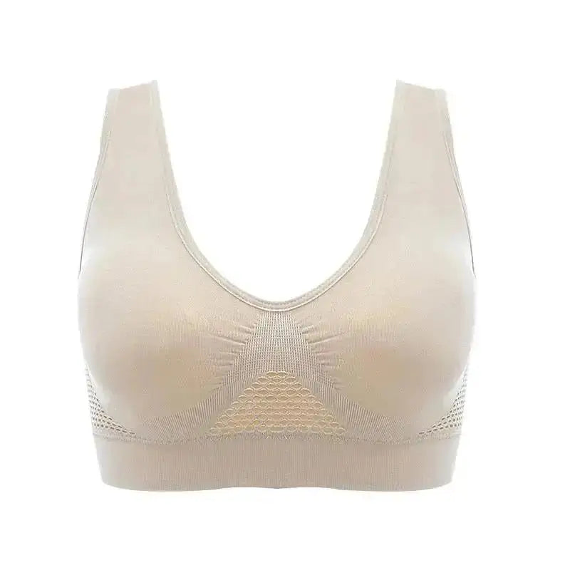 1 Pcs Women's Breathable Sports Vest Bra Sweat-absorbent Shockproof Pad Sports Top Track And Field Gym Running Fitness