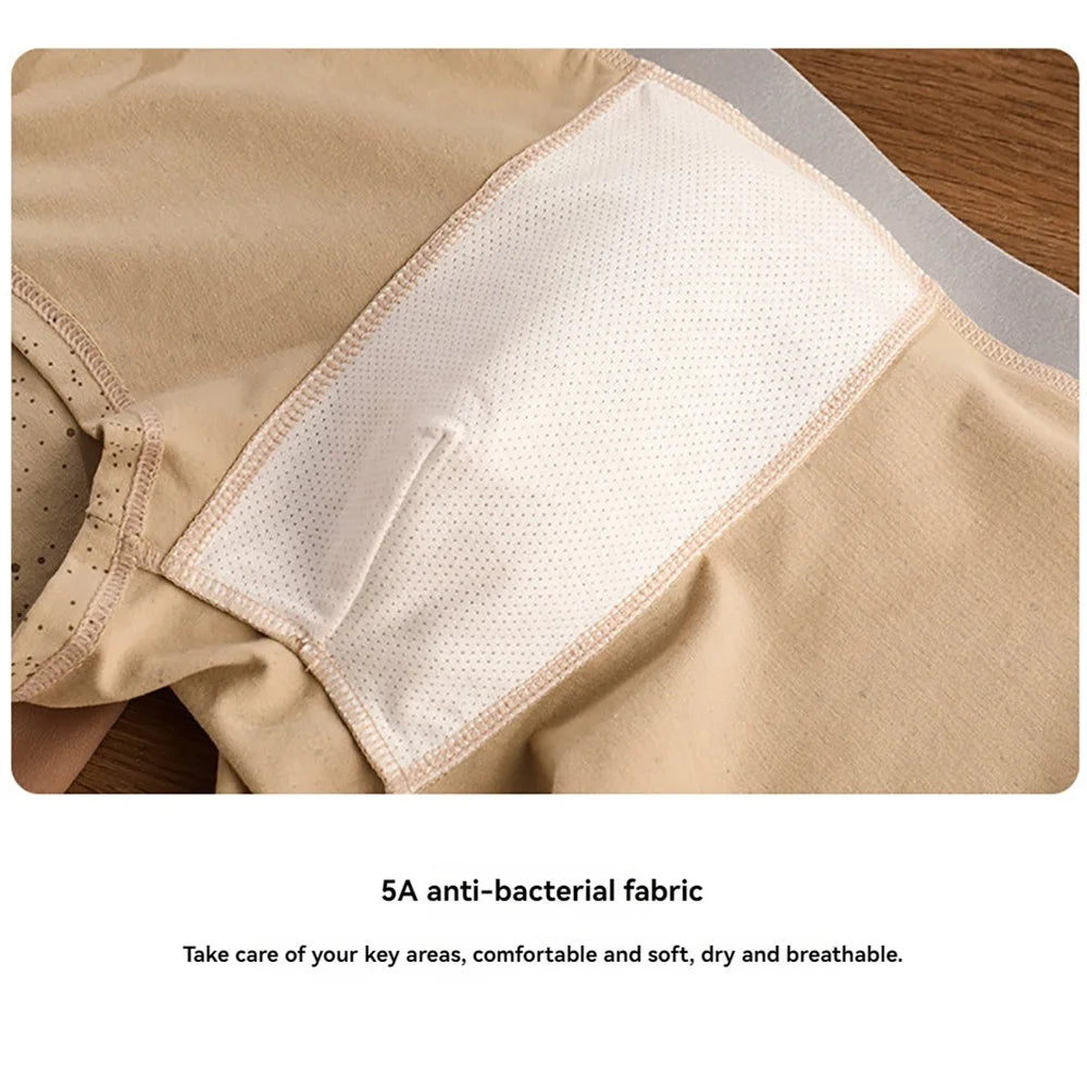 3PCS/Pack 5A Antibacterial 95% Cotton Soft Men's Panties Starry Sky Print Underpants Men Breathable Comfortable U Crotch Boxers