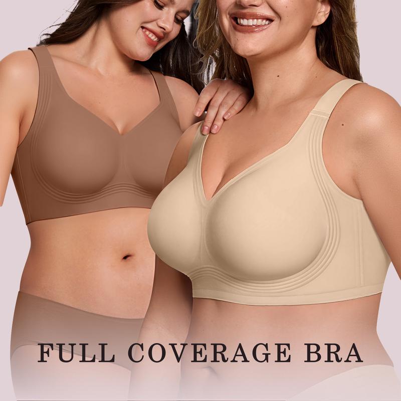 OEAK Women Wirefree Bras for Women Full Coverage No Underwire Everyday Bras Comfortable Wireless Padded Bras