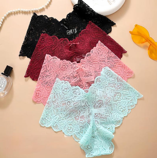 18-piece set of sexy and playful women's underwear. soft breathable knicker，woman lingerie，Comfortable seamless panties with luxurious lace. Bikini-style, suitable for a French-inspired casual vacation Womenswear Bridal thongs Minimalist Basic
