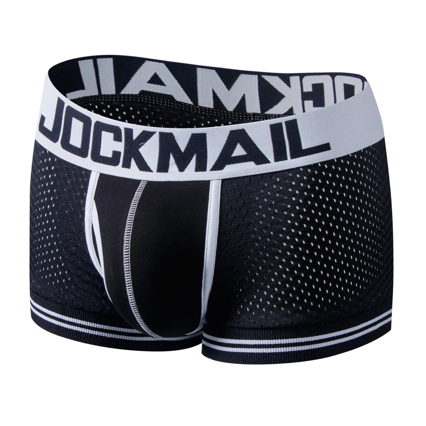 Mens Underwear Boxer Breathable Mesh Boxer Brief Male Underpants Sexy Panties Mens Bodysuit Trunks PantQuick Dry Sports Fitness