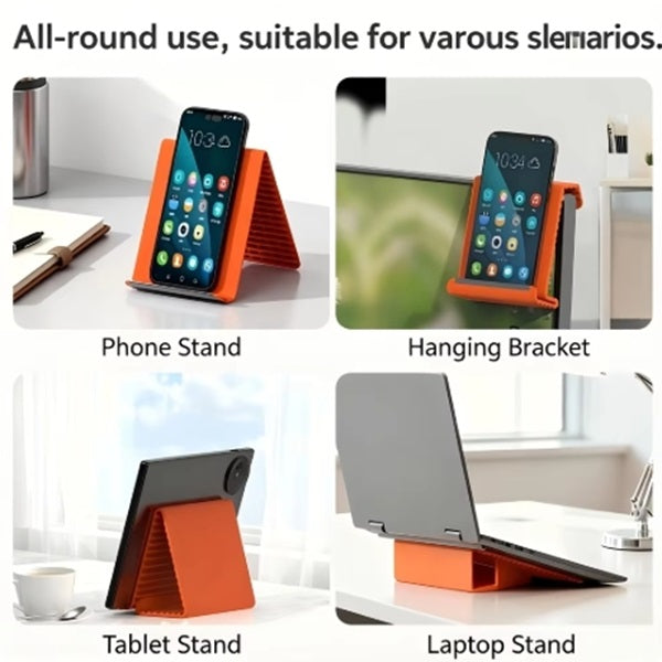 Buyuhui Flexible Foldable Silicone Phone Holder Portable Adjustable Multi-Angle Desktop Stand For iPhone iPad Laptop Tablet Home Office