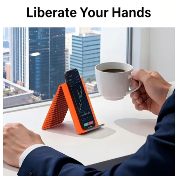 Buyuhui Flexible Foldable Silicone Phone Holder Portable Adjustable Multi-Angle Desktop Stand For iPhone iPad Laptop Tablet Home Office