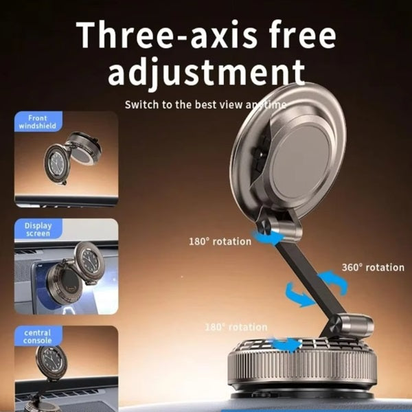 Buyuhui Clock Magnetic Car Phone Mount 360 Degree Rotation Car Dashboard Navigation Phone Bracket Can Fold All Phone Universal