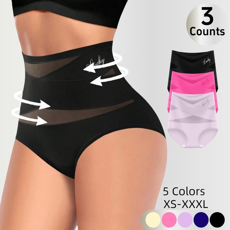 Lucky Brand High-Waist Shaping Panties for Women - Seamless Silk Mesh Control Briefs Slight Shaping Tummy Slimming & Butt Lifting Underwear Breathable Everyday - Womenswear