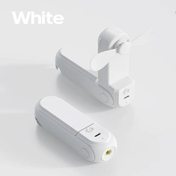Buyuhui Fan 2200mAh USB Rechargeable 3 Speed Mini Handheld Foldable Fan Hand Held Small Pocket Travel Fan with Handy Power Bank