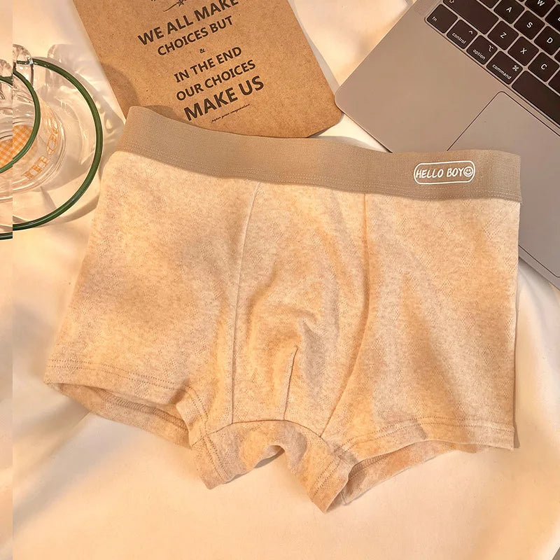 Cotton men's underwear, men's boxers, jacquard, high-grade, breathable, comfortable, mid-rise, boys, youth, boxers, shorts, toe