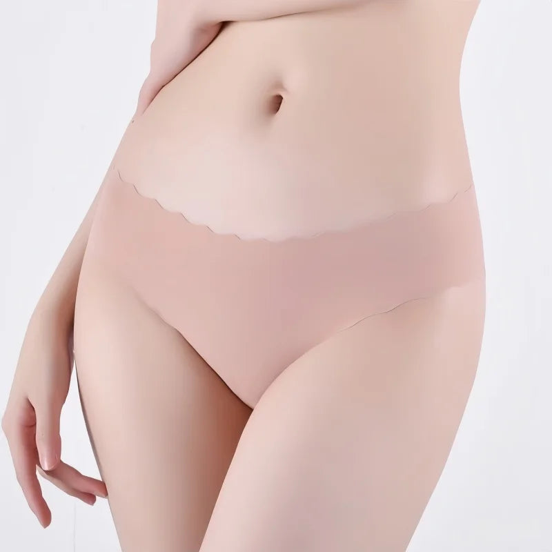 4Pcs/Set Panties Women Seamless Low Rise Briefs Female Underpants Invisible Underwear Glossy Bottoms Panties Sexy Lingerie XS-XL
