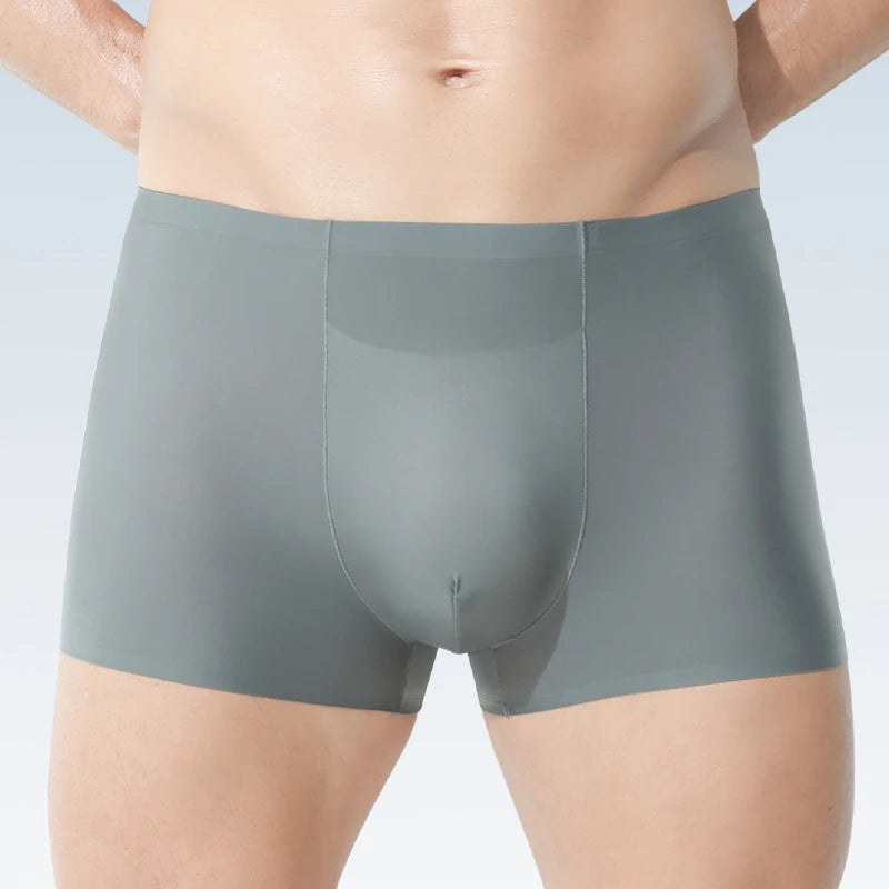 Men's Underwear Men's Wholesale Ice Silk Seamless Boxer Briefs Antibacterial Breathable Sports Summer Thin Comfort Boxer Bri
