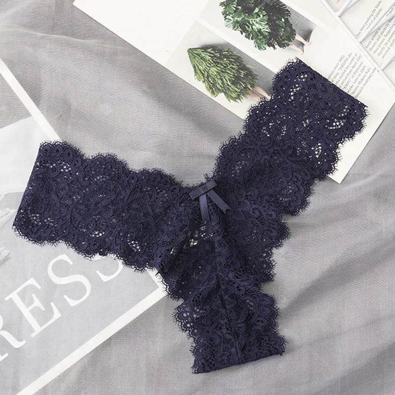 CINOON European and American Sexy Lace Lingerie Low-Waist G-String Thong Panties Temptation Breathable Intimates Underwear